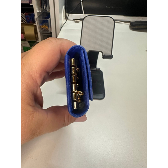 Women's Yves Saint Laurent Blue Leather Key Holder - Picture 5 of 10